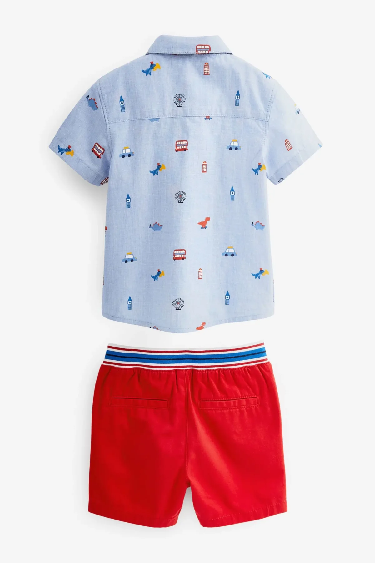 official set shirt and shorts with dinosaur design