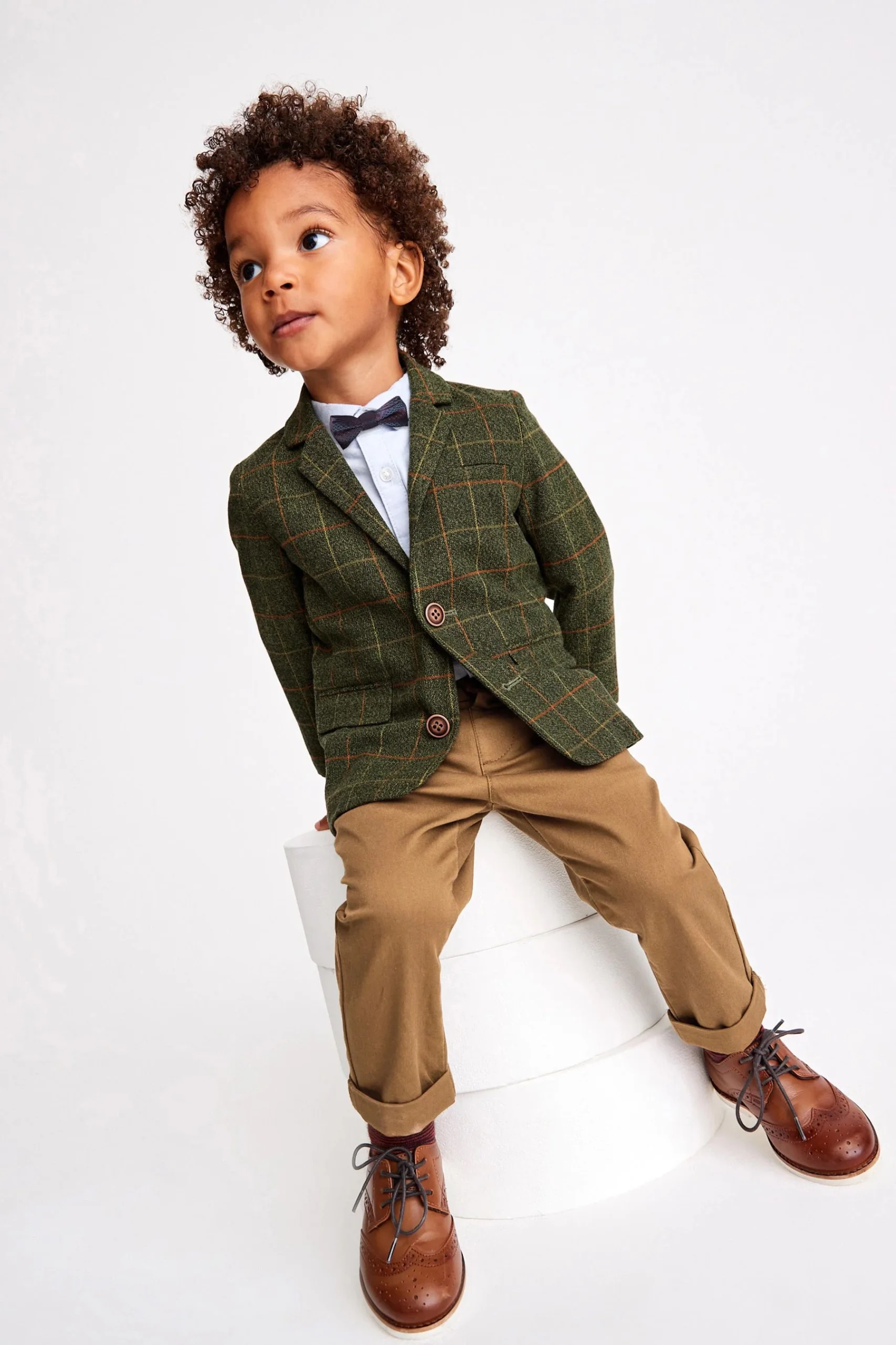 suit set formal checkered for boys