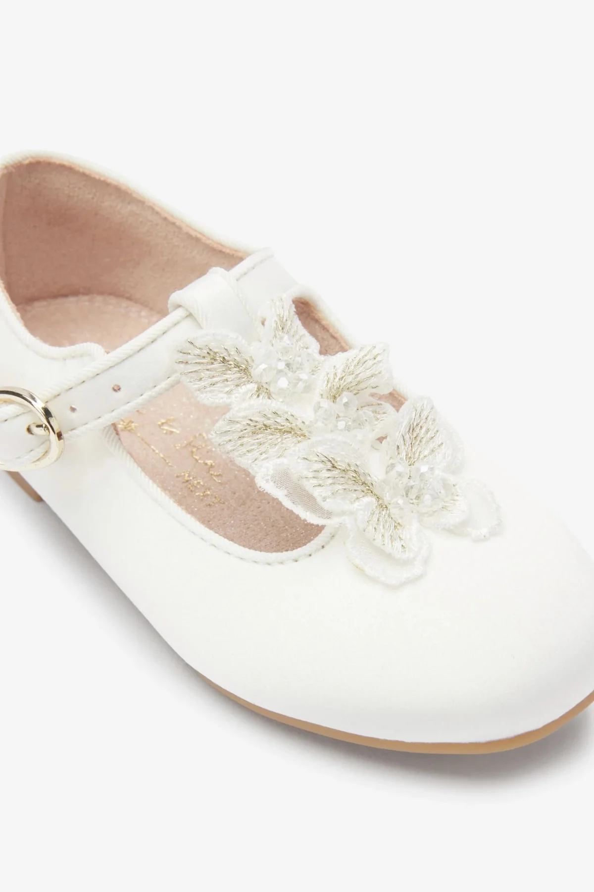 کفش عروسکی سفید دخترانه طرح پروانه‎‎