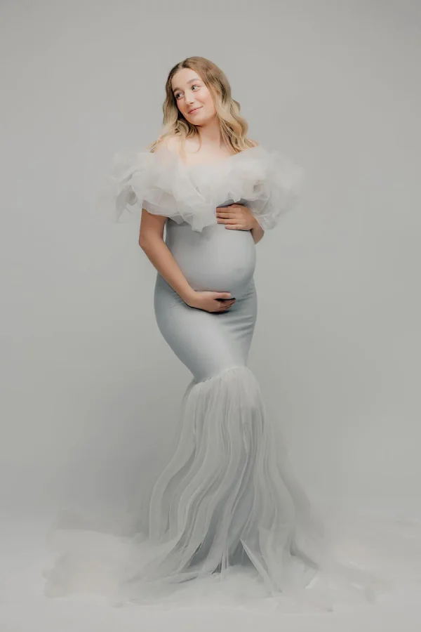 brooklyn maternity dress coolgrey